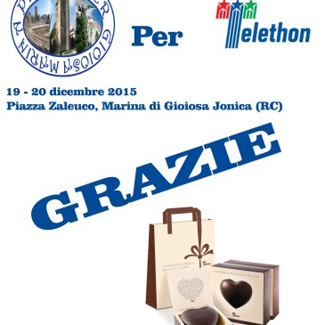 Ringraziamento Donazioni Telethon 2015 Pro Loco Per Gioiosa Marina