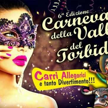 Immagine promozionale del Carnevale della Valle del Torbido organizzata dalla Pro Loco Per Gioiosa Marina e dall'associazione Borgo Antico